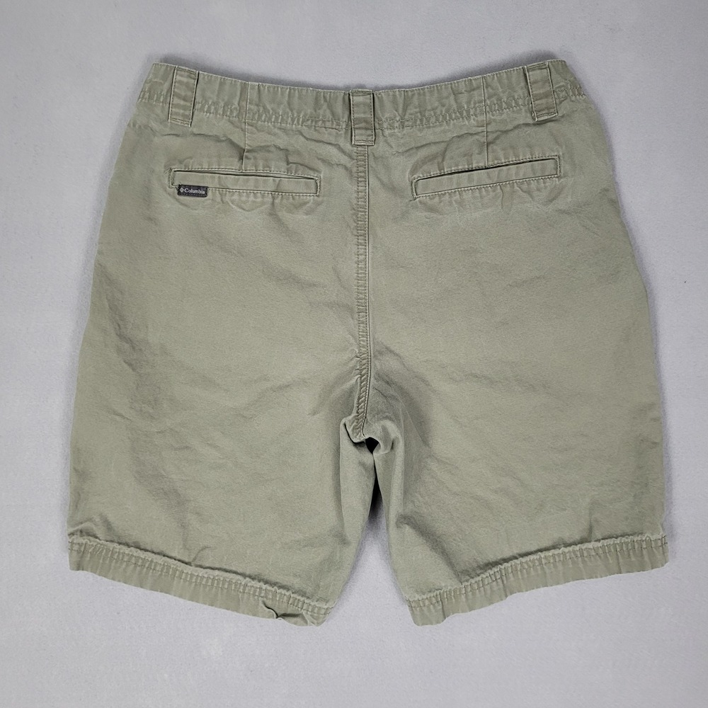 Columbia Men Sage Tan Green Cotton Outdoor Utility Shorts AL4509 Size 8 29W - Picture 3 of 9